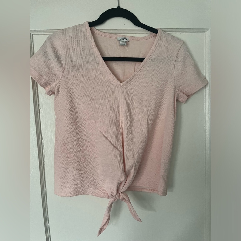 Women’s Blush JCREW tie knot blouse
